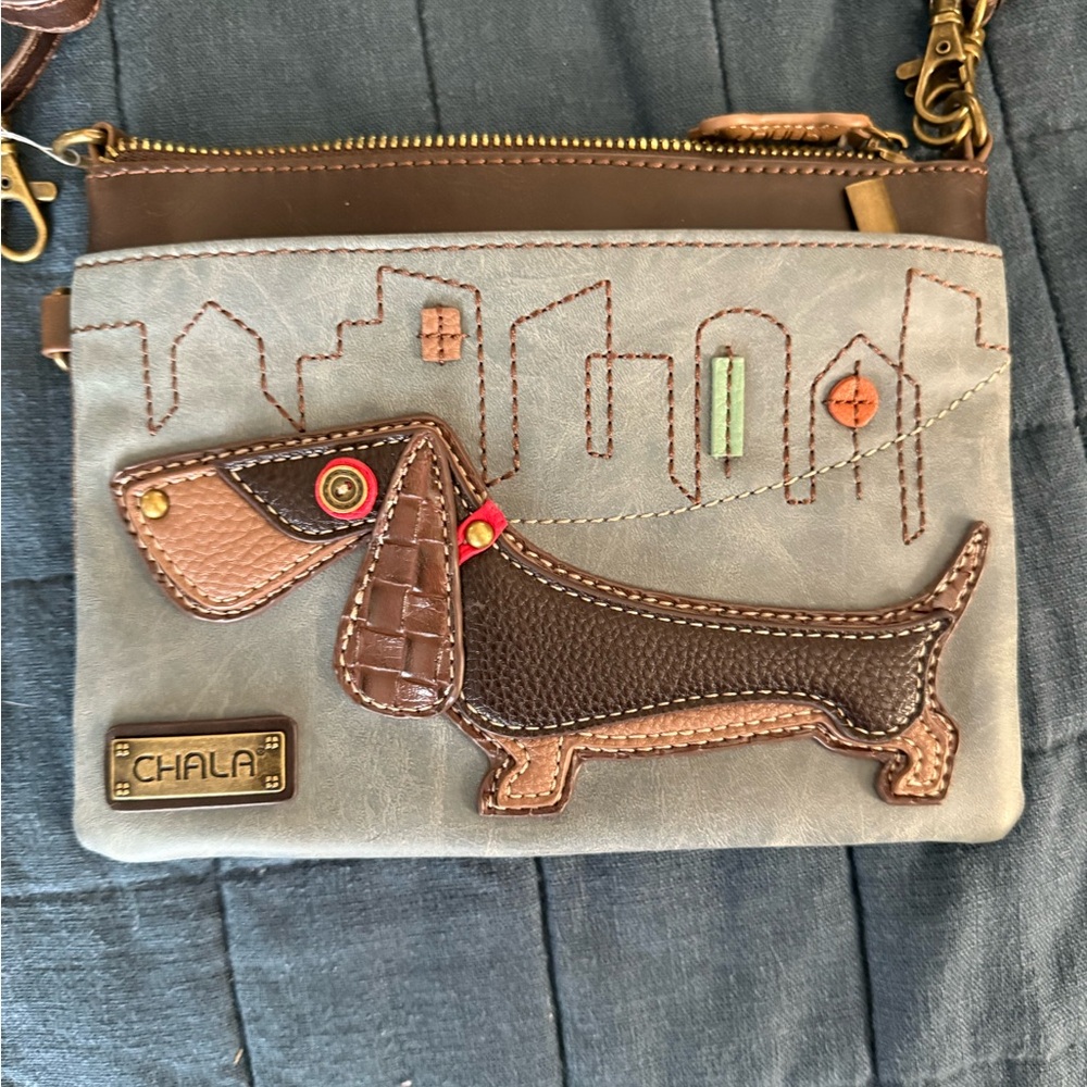 Chala Brown Polka Dot Interior Bag